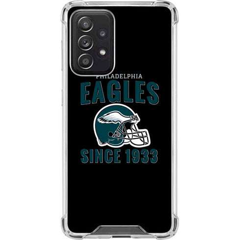 NFL Philadelphia Eagles Helmet Galaxy A52 5G Clear Case